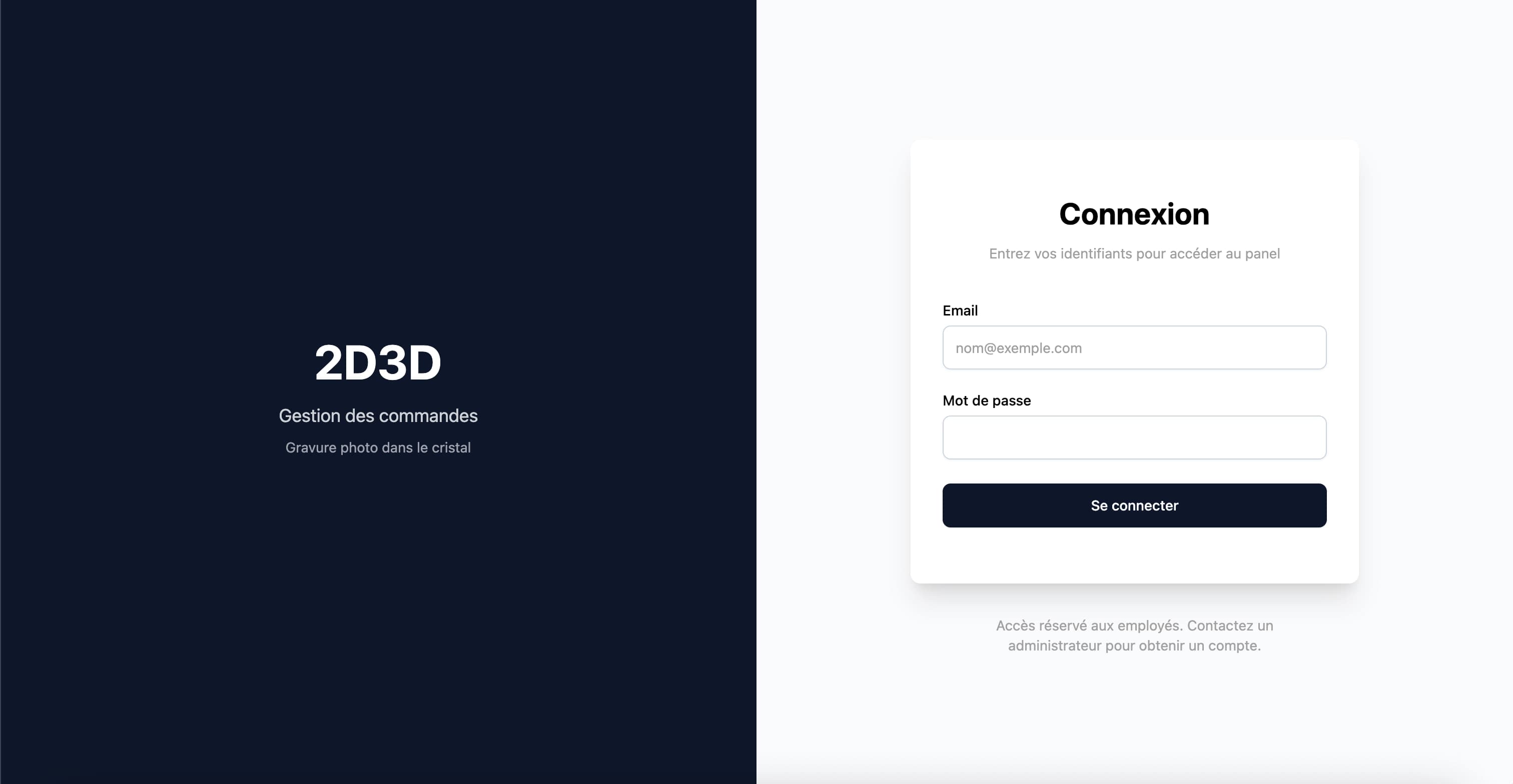 2D3D Gravure - Dashboard